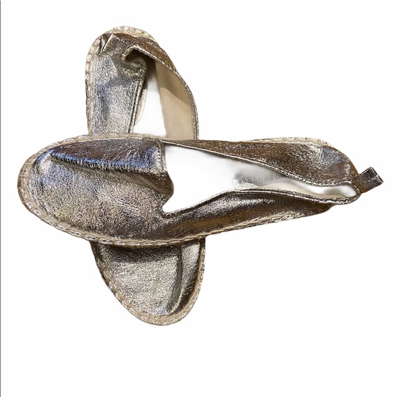 Primark Shoes Euc Primark Silver Vegan Leather 7 Flat Espadrille